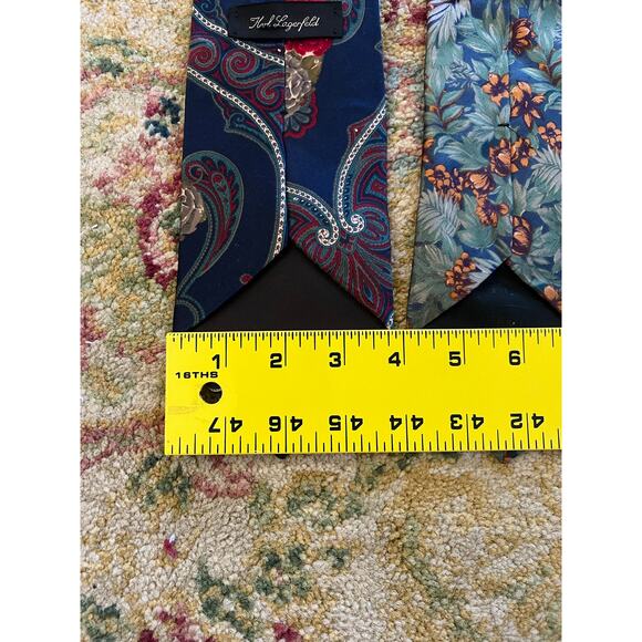 Silk Tie Bundle: Dior, De La Renta, Givenchy, Fendi, Valentino, Lagerfeld - Picture 13 of 13